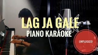 Lag Ja Gale - Unplugged Karaoke | Piano | Tribute to Lata Ji