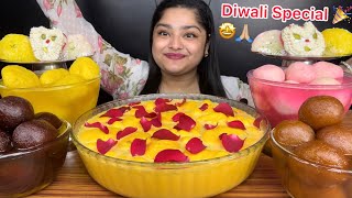 DIWALI SPECIAL🎉 RASMALAI WITH ROSE PETALS, ROSE RASGULLA, RAJBHOG RASGULLA, GULAB JAMUN, KALA JAMUN