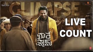 🔴 LIVE VIEW COUNT Radhe Shyam Glimpse | Teaser Trailer | Prabhas | Pooja Hegde | Justin Prabhakaran