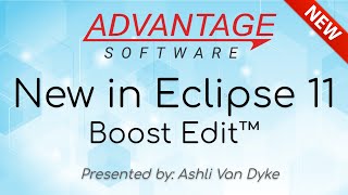 New in Eclipse 11: Boost Edit