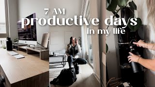 7 AM *PRODUCTIVE* & *REALISTIC* DAYS IN MY LIFE: work, editing, gym