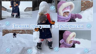 Vlog//Зимняя прогулка с 2 реборнами//**Софа и Алина**