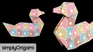 ORIGAMI Duck | Make an easy paper DUCK | How To 🌸 | by John Montroll