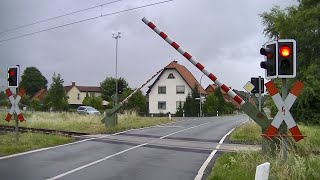 Spoorwegovergang Petershagen (D) // Railroad crossing // Bahnübergang