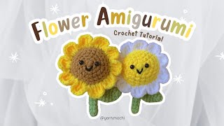 Crochet Flower Amigurumi Tutorial || yarnmochi