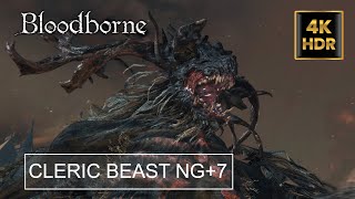 Cleric Beast Boss Fight NG+7 - Kos Build | Bloodborne
