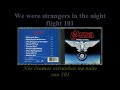 saxon 747 strangers in the night lyrics tradução pt br