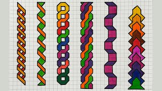 Graph Paper Magic: Easy DIY Pixel Patterns, Cross-Stitch Templates, And Doodle Grid Art ✍🏻🌈