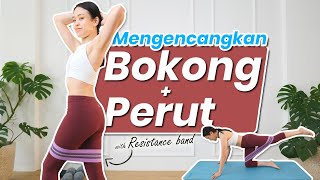 Mengencangkan Bokong \u0026 Perut dengan RESISTANCE BAND