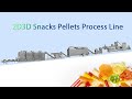 3D Pellet Snacks Process Line/Twin Screw Extruder 3d Pellets Snacks Line Machine