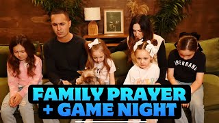 Family Prayer + Game Night With Wife \u0026 4 Kids