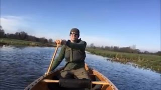 A paddle on the river Waveney in my home built cedar strip canoe