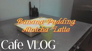 Day in a Life Korean Cafe Vlog 5 Banana Pudding Matcha Latte Recipe