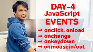 Events in JavaScript || onclick onload onchange onkeydown onmouseover || Day 4 || Readersnepal