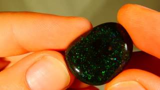 17 cts. Honduras Black Matrix Opal Cabochon Lot 1096 SB Malls