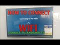 how to connect wifi on google tv or android tv