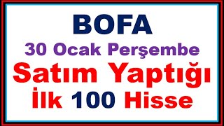 30 Ocak #BOFA'nın Satım Yaptığı İlk 100 Hisse #halkaarz #bist100 #borsa #borsaistanbul #bistarz