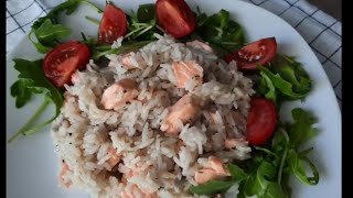 Ce am gătit la prânz?Orez cu Somon! Salmon with Rice!