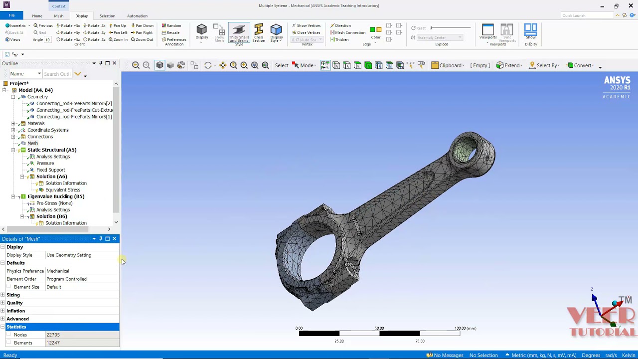 Ansys Workbench Buckling Analysis Of Connecting Rod Youtube