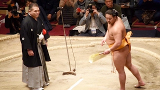 2017.02.05大相撲トーナメント②⑨十両トーナメント戦表彰式(旭大星)＠両国国技館