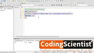Lesson 3 Executing First C Program
