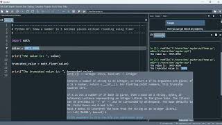 Python 67: Show a number in 3 decimal places without rounding using the floor method