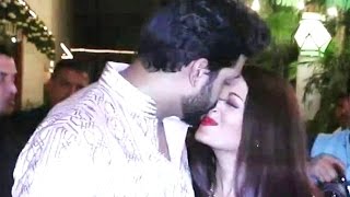 Abhishek Bachchan kissing Aishwarya Rai Bachchan In Public At Amitabh Bachchan's Diwali Party 2016