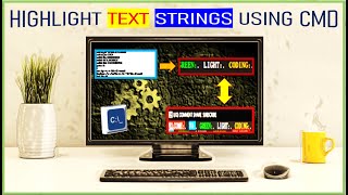 Set Font and Background Color for different Words and Lines✏️in CMD | Batch Script |#highlights