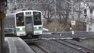 JR東日本211系2000番台長ナノN612編成　普通松本437M　塩尻駅到着