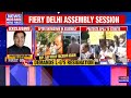 aap stages protest in assembly demands delhi lg vinai saxena s resignation