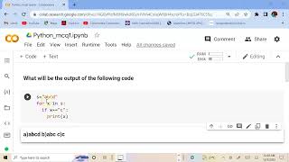Python MCQ question with answer | for loop | MCQ1 #pythonprogramming #pythonforbeginners