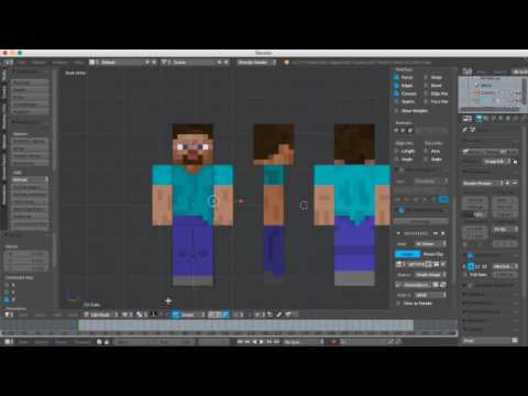 Blender Tutorial - How To Model Minecraft Steve Part 1 - YouTube