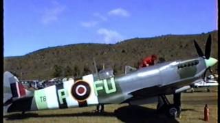 Spitfire  Mk XVI Ray Hanna \u0026 Spitfire Mk XIV Ray Hanna Display at Wanaka New Zealand Easter 1994.