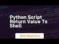 python script return value to shell