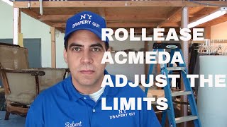 Adjust the limits on the Rollease Acmeda Automate  Shade System