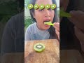 eating green kiwi 🥝🥝🥝🥝