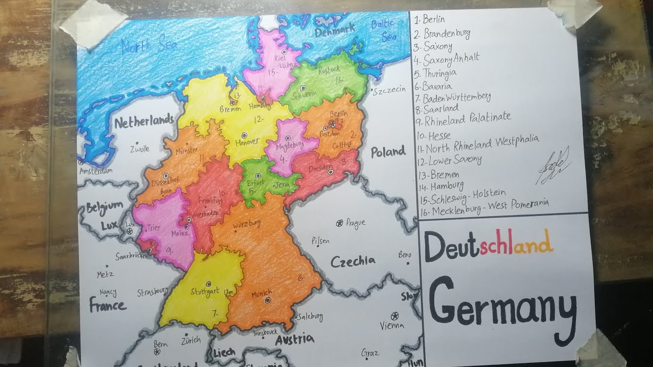 How To Draw Germany Map Easy Saad Youtube