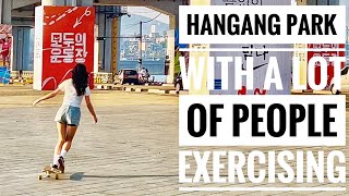 [4K SEOUL] 완연한 봄 날씨에 한강공원에 운동 나온 많은 사람들 | Walk in Hangang Park where more people exercise in spring