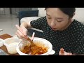 real mukbang super spicy tteokbokki u0026 sweet crispy chicken ☆ a huge trend in korea