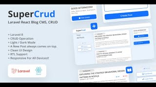 SuperCrud - Laravel React Blog CMS, Crud Builder