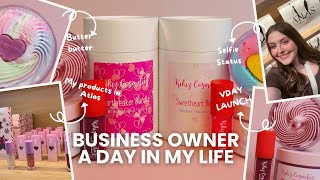 BUSINESS OWNER VLOG!! A week in my life - VDAY launch - Trip to LA