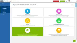 Enrolling users on training using learning objects