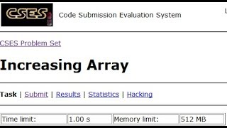 Increasing Array - CSES Introductory Problems #4