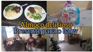 Presente para o baby/ fiz um almoço delicioso/ marido em ação