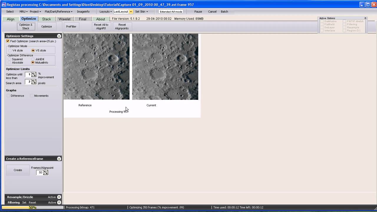Processing Moon In Registax 6 Tutorial Asrpostom