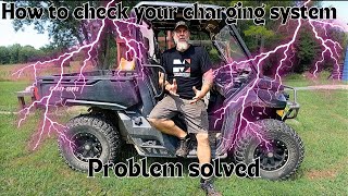 Can-am Defender charging system test.