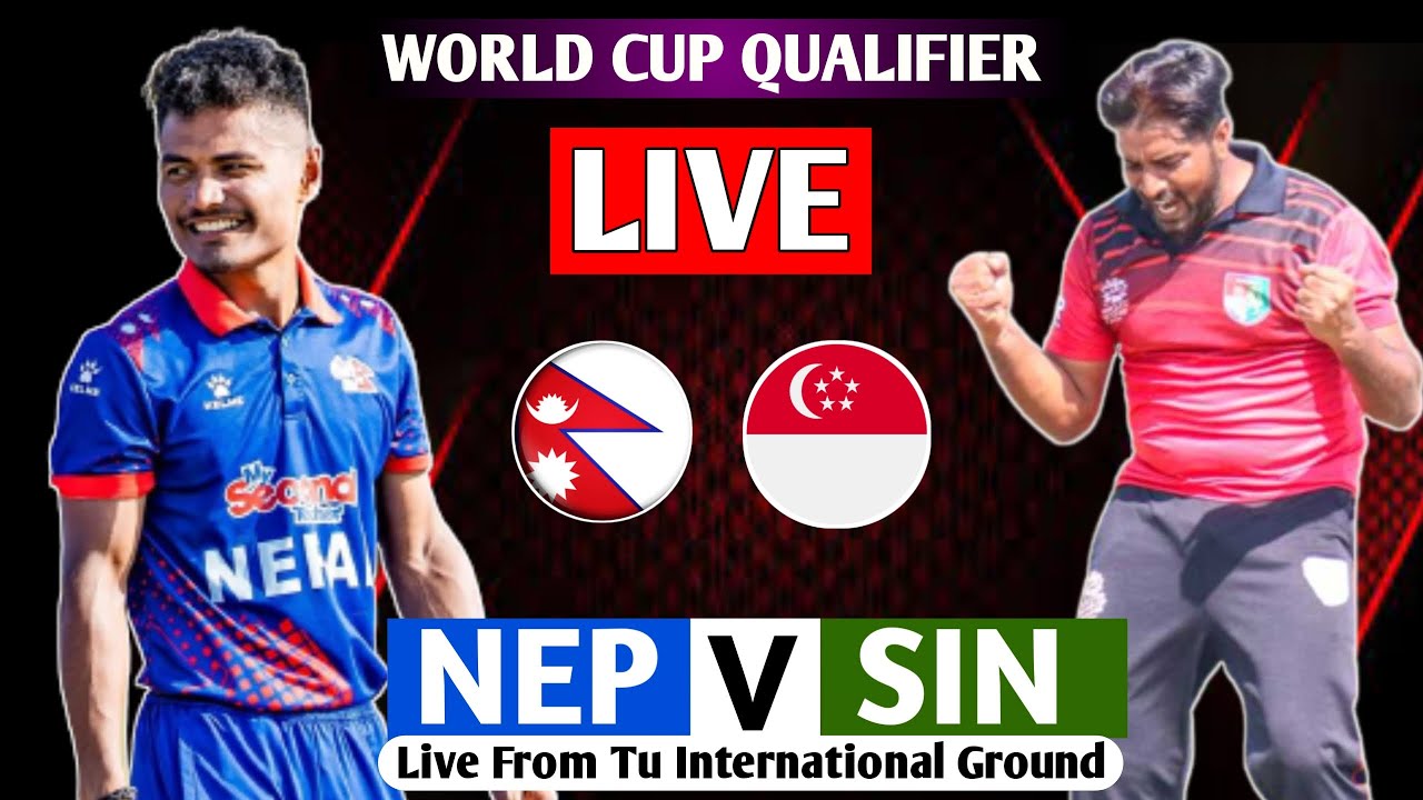 NEPAL VS SINGAPORE T20I ASIAN REGIONAL FINAL QUALIFIER 2023 LIVE MATCH ...