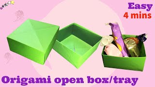How to make origami Box paper fold organize drawer. Easy 4 minutes crafts folding tutorial.
