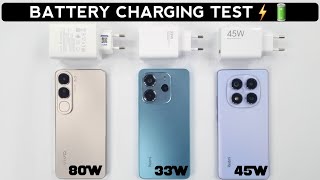 Redmi Note 14 vs Vivo Y200 vs Redmi Note 14 Pro - BATTERY CHARGING TEST ⚡