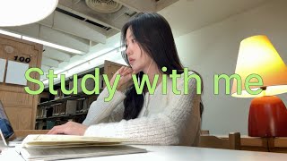 마지막 한시간 집중하자! ☃️ 대만 도서관에서 같이 공부해요 STUDY WITH ME in Taipei 🤎 (real time, real sound)